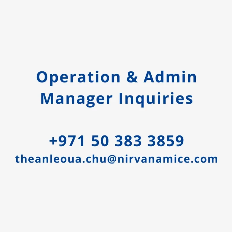 Operation & Admin Manager Inquiries